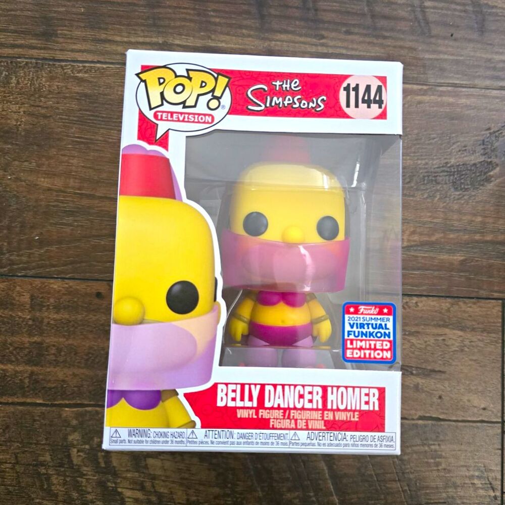 Funko Pop! TV: Belly Dancer Homer Simpson #1144 Vinyl Virtual Funkon